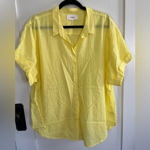 Xirena Channing Short Sleeve Yellow Top-Sz XL